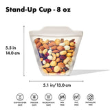 Silicone Reusable Bag - Stand-Up Cup (8 oz) - Oat I9