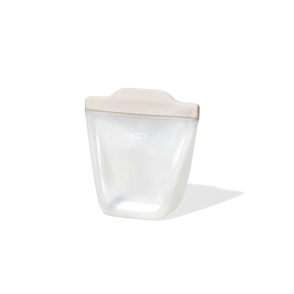 Silicone Reusable Bag - Stand-Up Cup (8 oz) - Oat I9