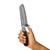 5 in Serrated Utility Knife with Locking Sheath I1