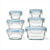 12-Piece Smart Seal Glass Container Set - Arctic Blue M9