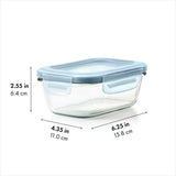 Smart Seal 1.6-Cup Glass Rectangle Container - Arctic Blue K8