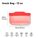 Silicone Reusable Bag - Snack Bag (12 oz) - Watermelon V8