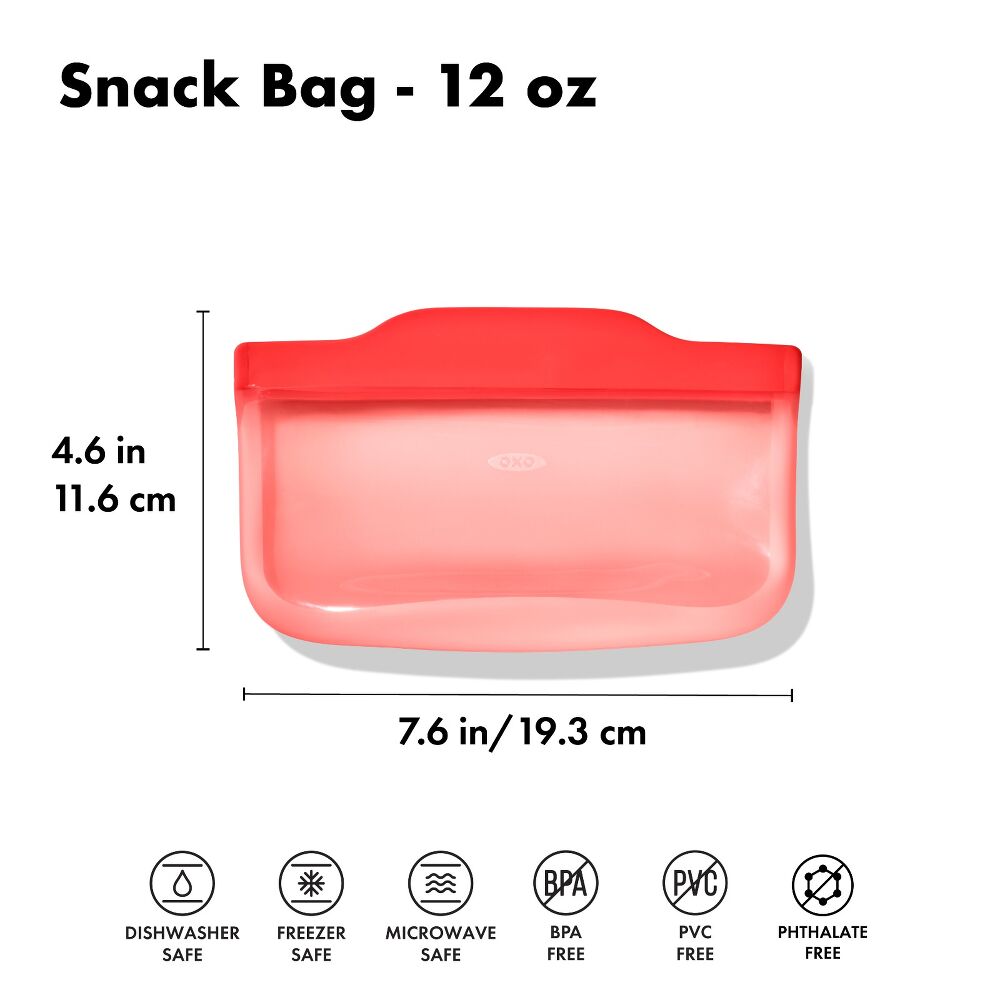 Silicone Reusable Bag - Snack Bag (12 oz) - Watermelon V8