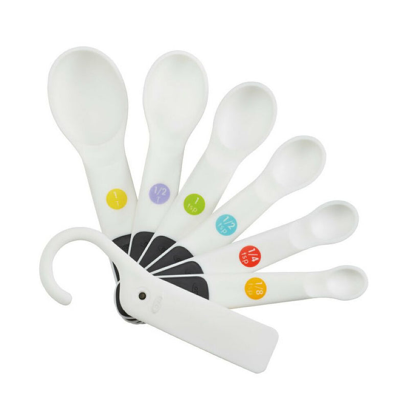 7 Piece Plastic Measuring Spoons - White M3