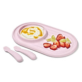 Textured Suction Plate & Spoons Set – 3-Piece J4